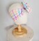 Pastel Check Plaid Knit Hair Bow - Headwrap - Clip - Pigtail Bows - Headband - Peach - Easter - Rainbow - Spring - Birthday - Purple - Small product 2